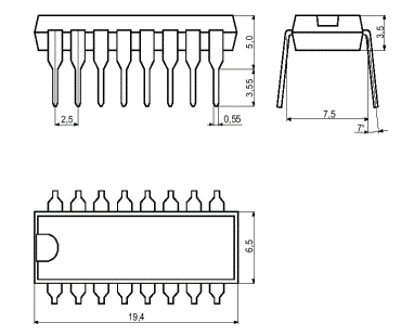 корпус интегральных микросхем типа 2103.16-8
