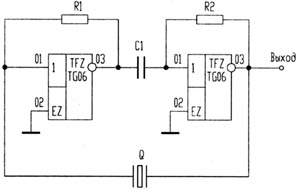 Принципиальная электрическая схема генератора опорных импульсов.